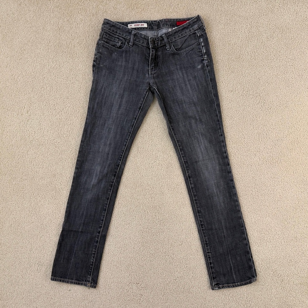 Y2K Low Rise Dark Gray Skinny Jeans
